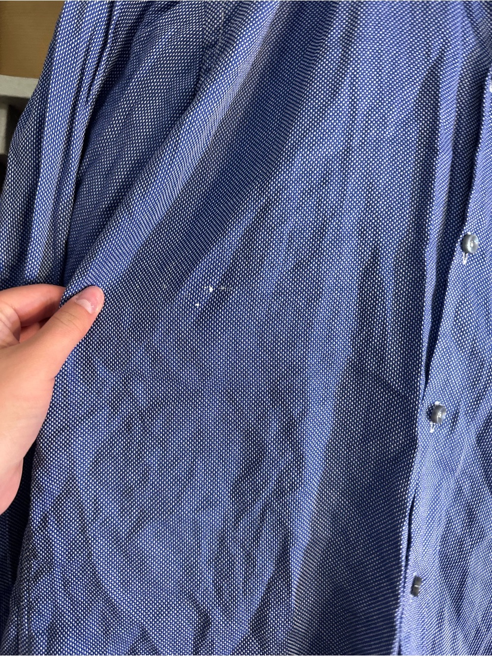 BOSS Men’s Blue Textured Long-Sleeve Dress Shirt - Picture 3 of 14